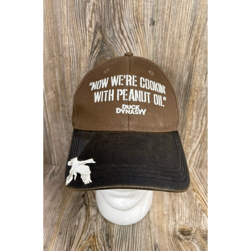 Duck Dynasty A & E Graphic Baseball Cap Brown Black Men's Adjustable